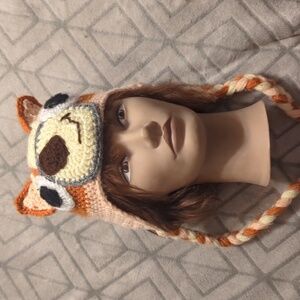 handmade crochet beanie hat inspired by the character Bingo from the children's